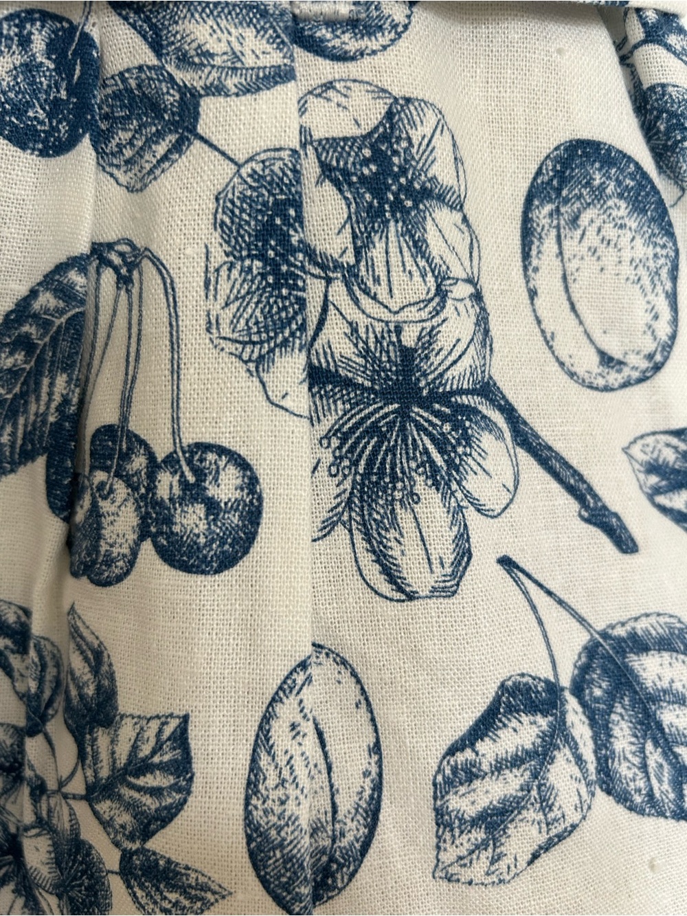 Christian Lacroix Cream and Blue Fruit-Print Jumpsuit - Picture 2 of 5